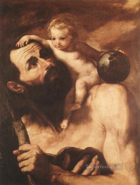 ジュセペ・デ・リベラ Painting - 聖クリストファー・テネブリズム ジュセペ・デ・リベラ